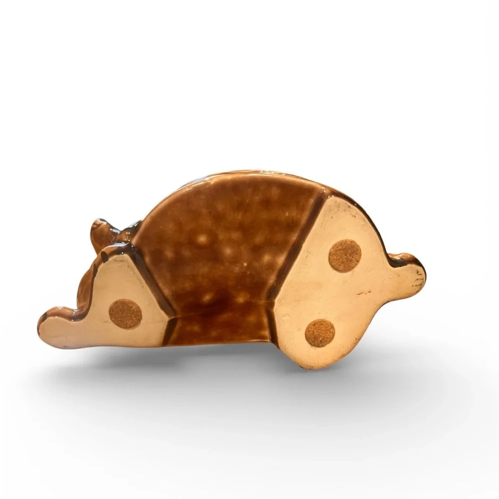 MCM Table Decor, Dachshund Wiener Dog Trinket Dish / Vintage Ceramic Dog.